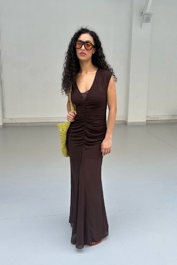 SAEMDI Frankie Dress - Brown