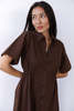 Noble Long Utility Dress - Chocolate - Thumbnail 3