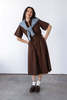 Noble Long Utility Dress - Chocolate - Thumbnail 4