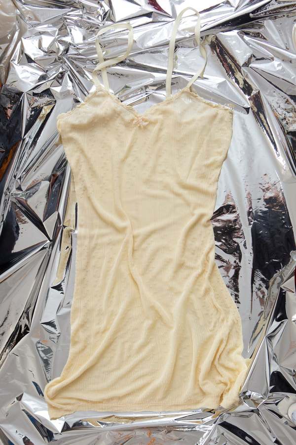Dead Stock Vintage Pointelle Thermal Slip - Butter Dead Stock Vintage Pointelle Thermal Slip - Butter