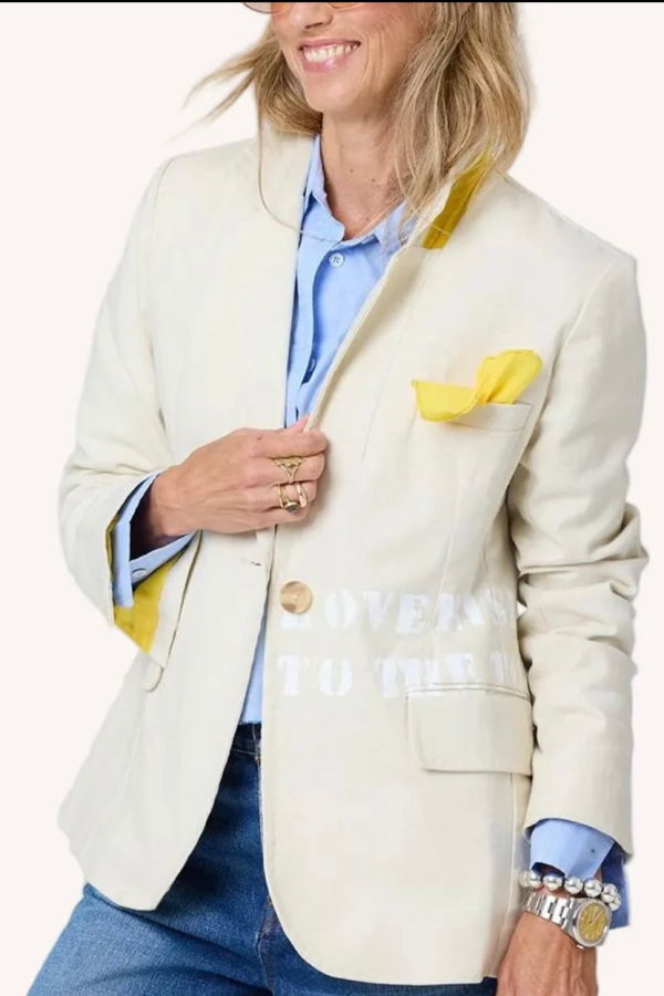 Kerri Rosenthal Workday Love Rises To The Top Blazer - Taupe