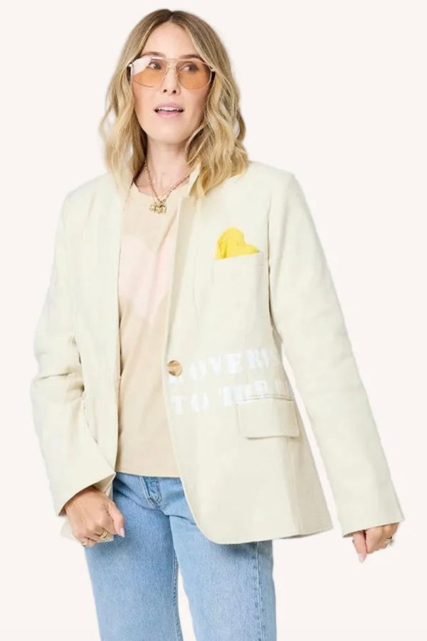 Kerri Rosenthal Workday Love Rises To The Top Blazer - Taupe