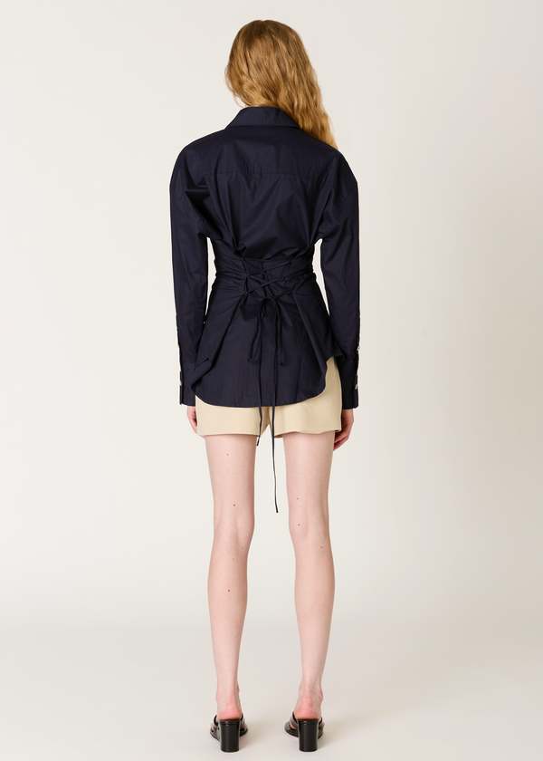 NIA Jules Lace-Up Back Top