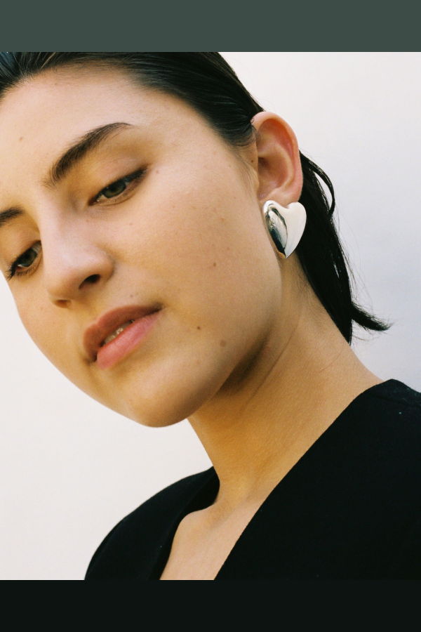 Annika Inez Large Voluptuous Heart Earrings