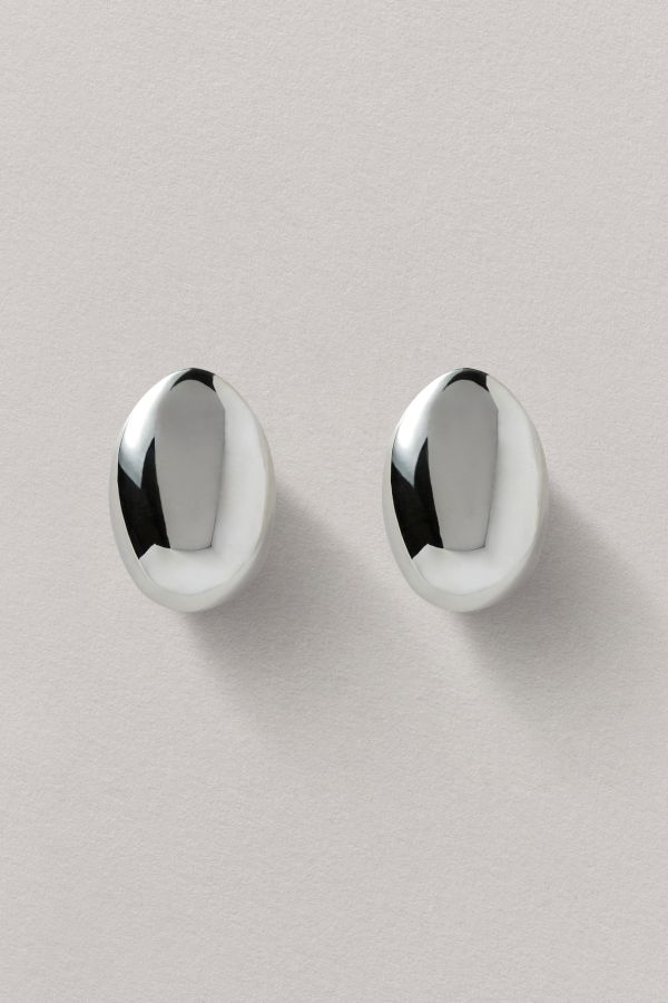 Annika Inez Spoon Earrings - Silver