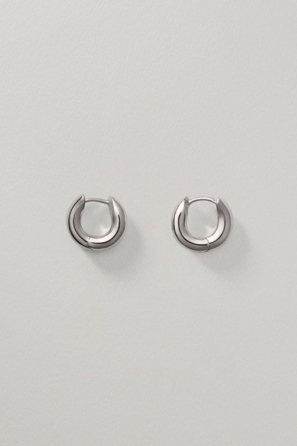 Annika Inez Wide Oblique Hoops - Small