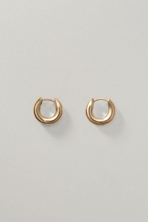Annika Inez Wide Oblique Hoops - Small