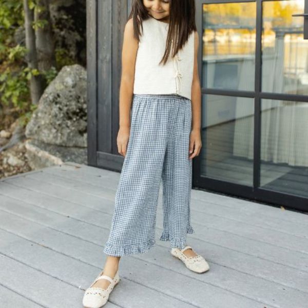 KIDS Rylee + Cru Wide Leg Pant - Marine