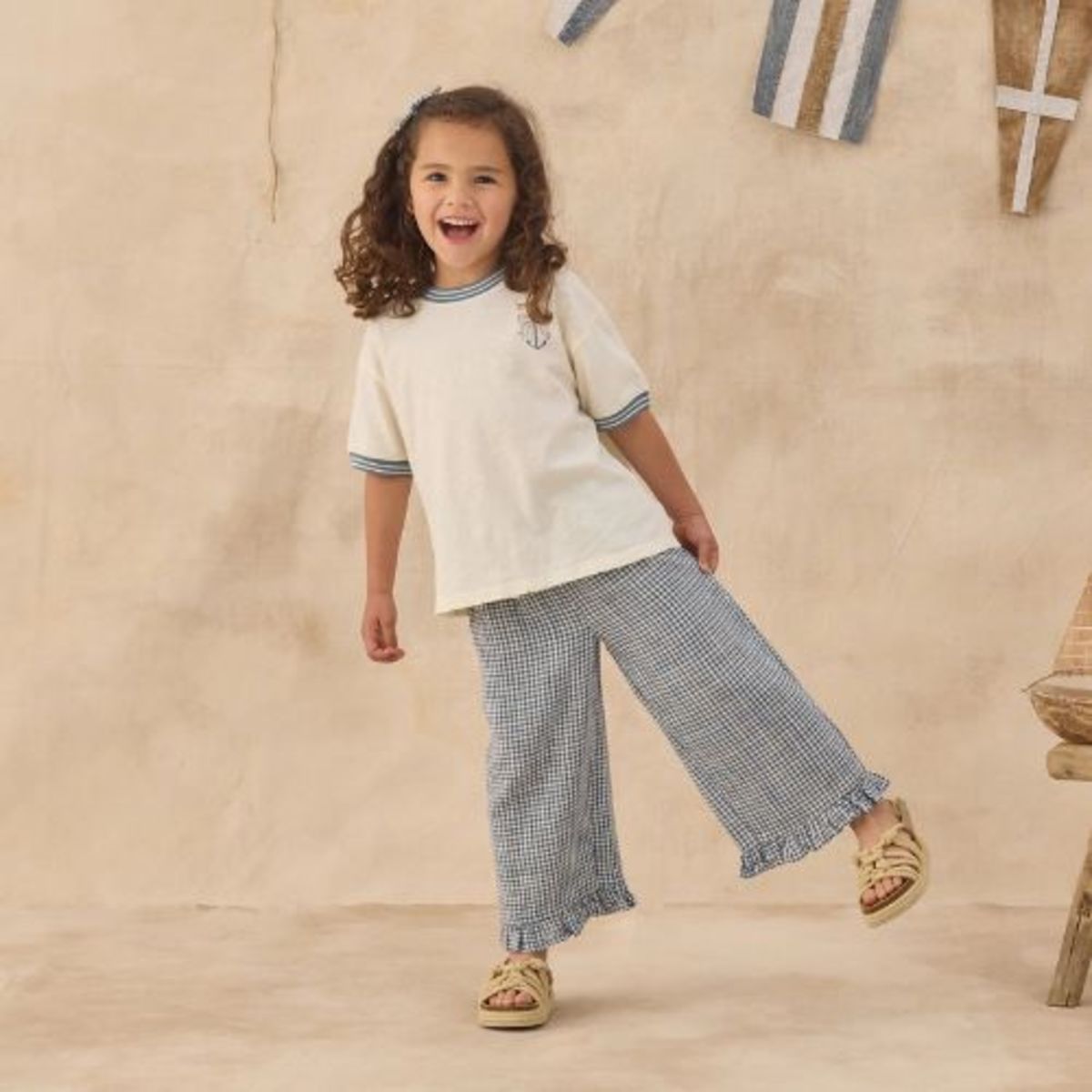 KIDS Rylee + Cru Wide Leg Pant - Marine - Image 3 of 4