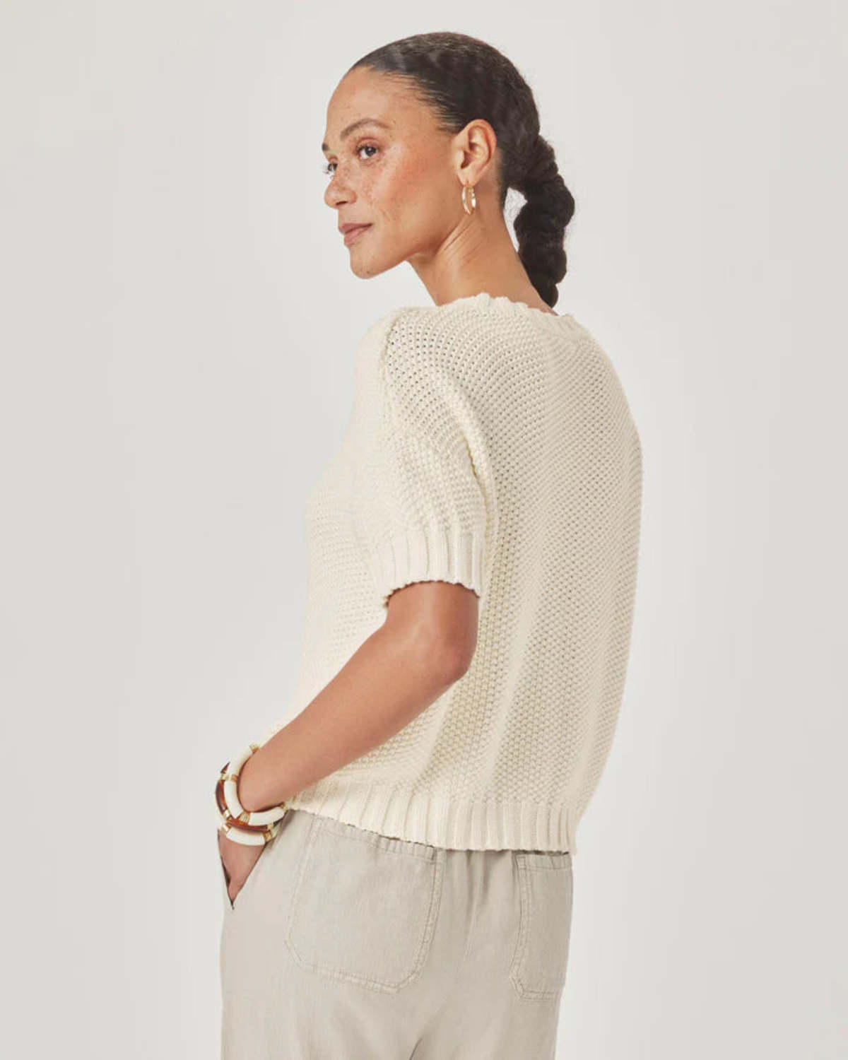 Splendid Annmarie Sweater - Shell - Image 4 of 4