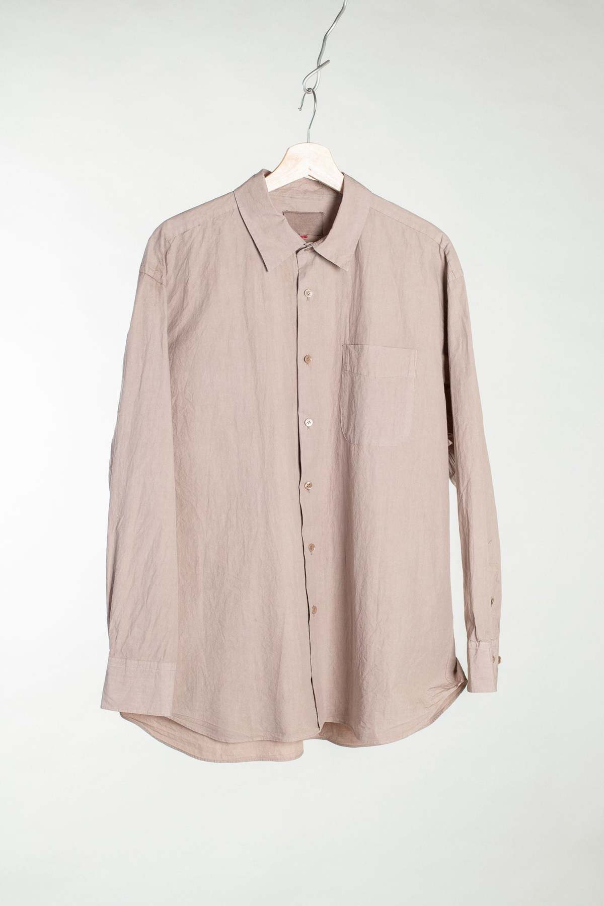 Yoko Sakamoto Regular Collar Natural Dye Shirt - Adzuki - Image 1 of 5