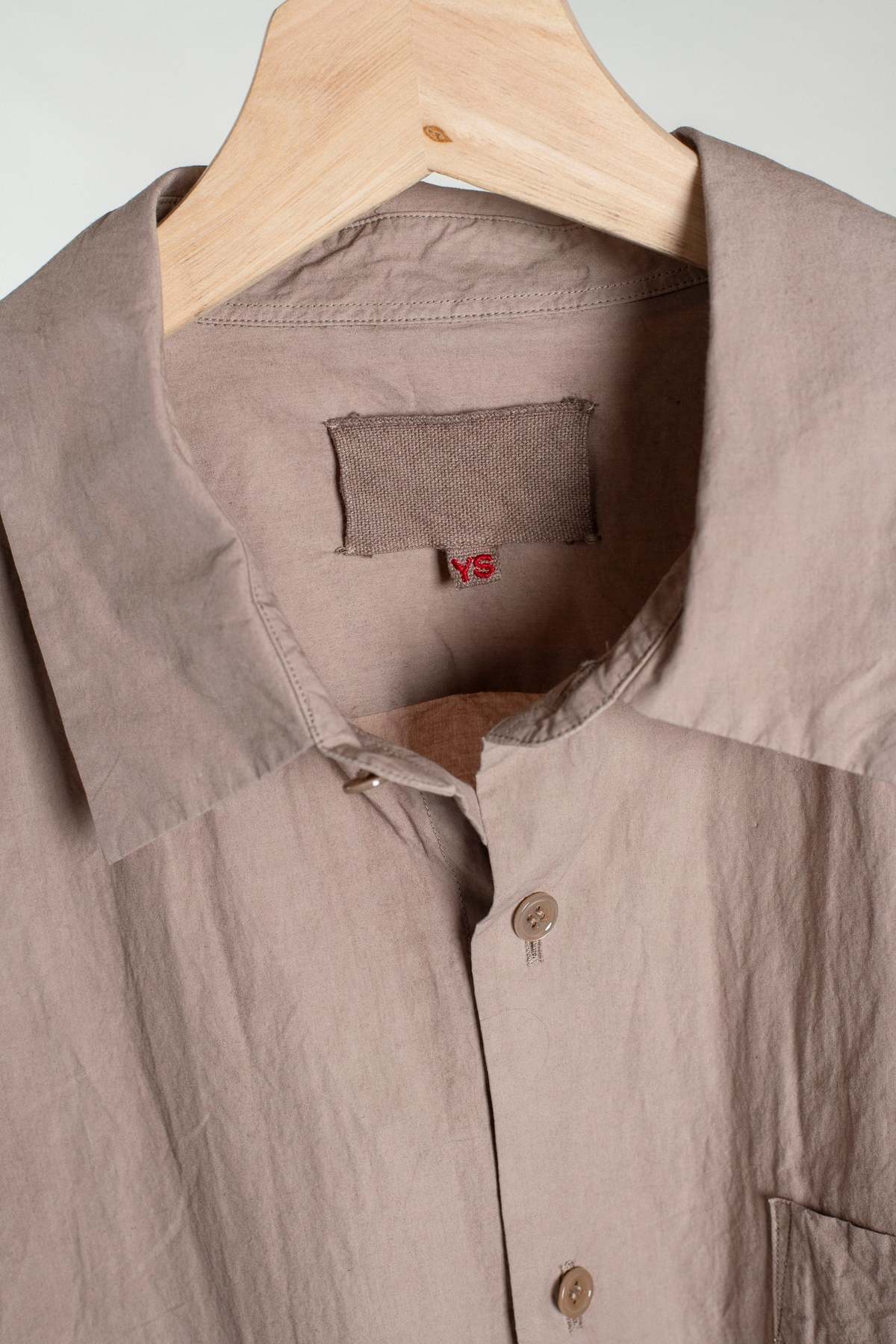 Yoko Sakamoto Regular Collar Natural Dye Shirt - Adzuki - Image 5 of 5