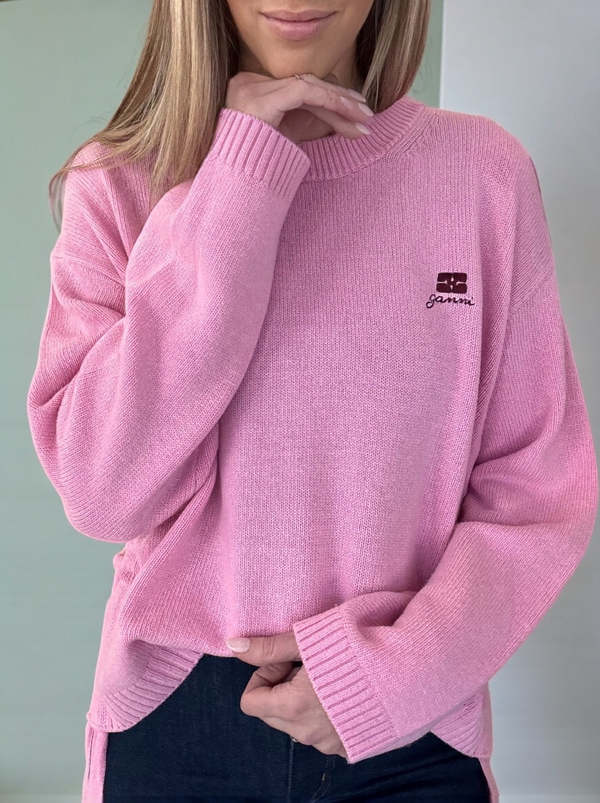 Ganni Wool Knit Crewneck Sweater Ganni Wool Knit Crewneck Sweater