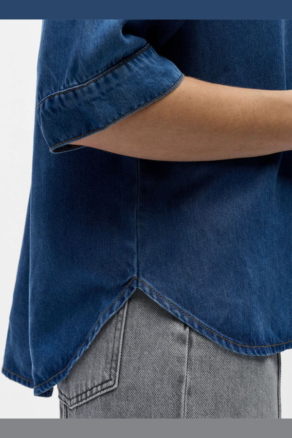 object Frame Short Sleeved Denim Shirt