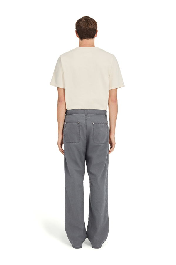 MM6 Maison Margiela Washed Cotton Workwear Trousers - Anthracite