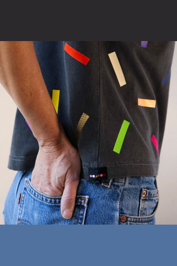 OKAYOK Boxy Confetti T-Shirt - Shadow