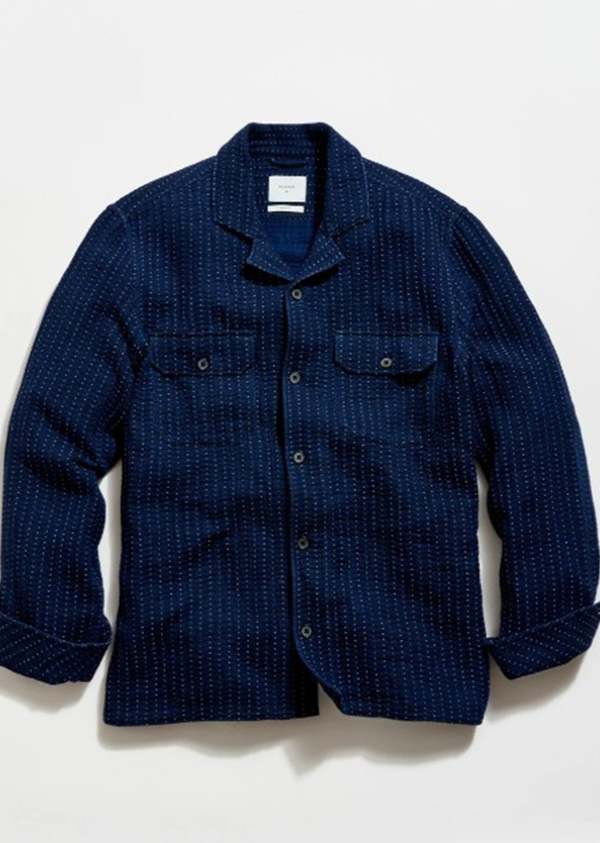 Billy Reid Pin Dot Dobby Two Pocket Overshirt - Carbon Billy Reid Pin Dot Dobby Two Pocket Overshirt - Carbon