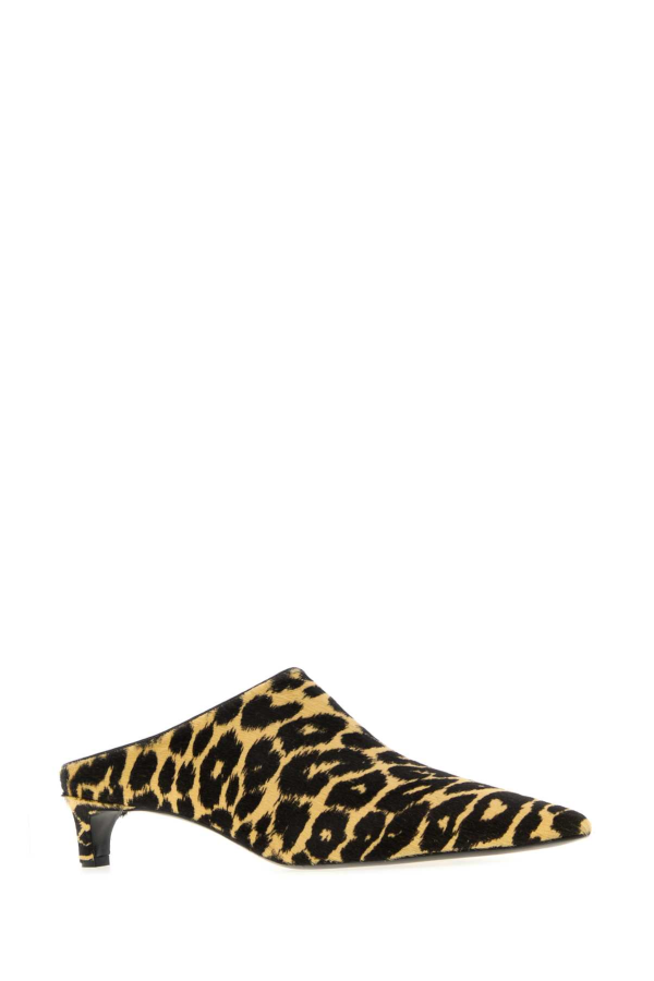 Jil Sander Printed Calf Hair Mules - Leopard