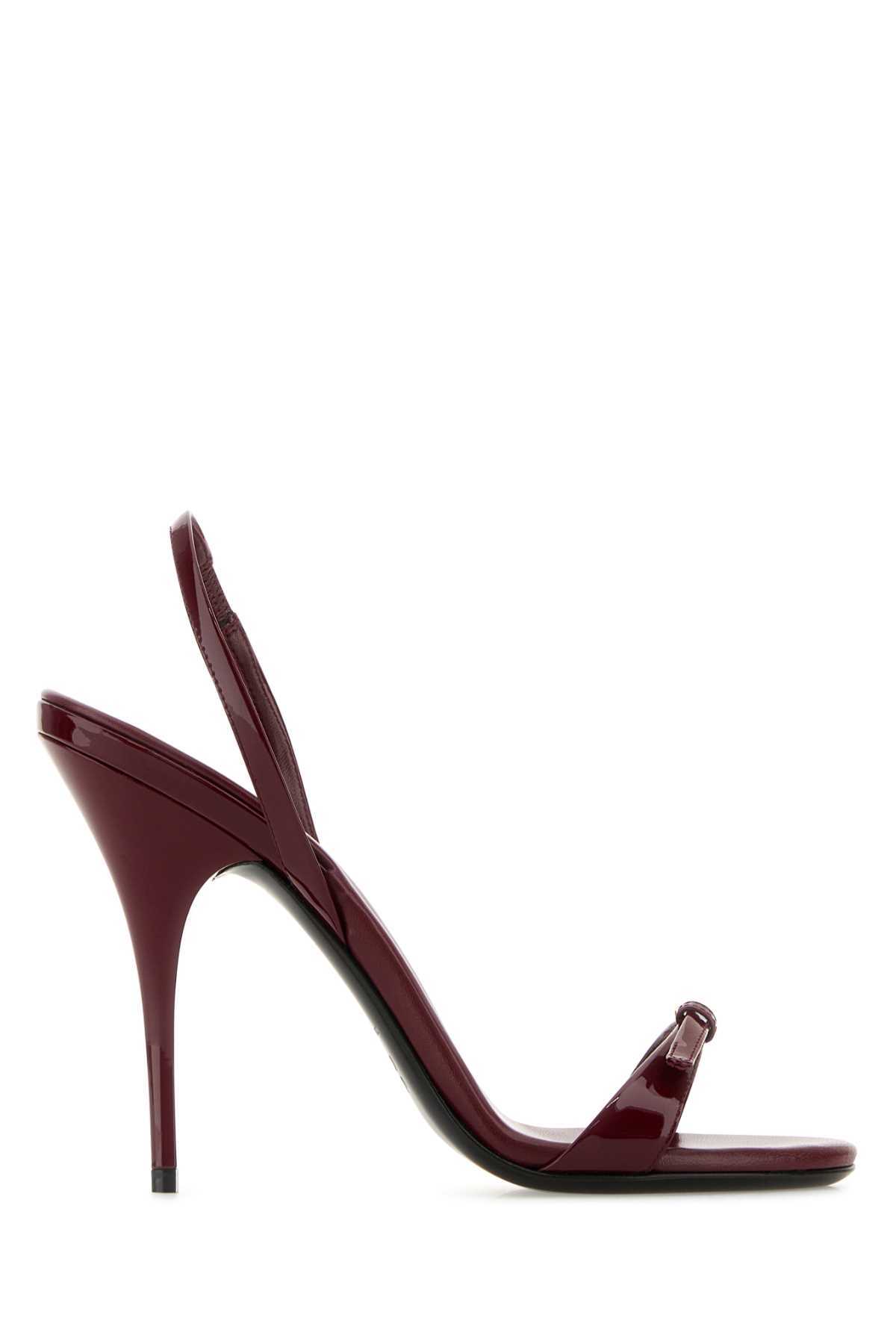 MIU MIU Tyrian Purple Leather Sandals - Image 1 of 2