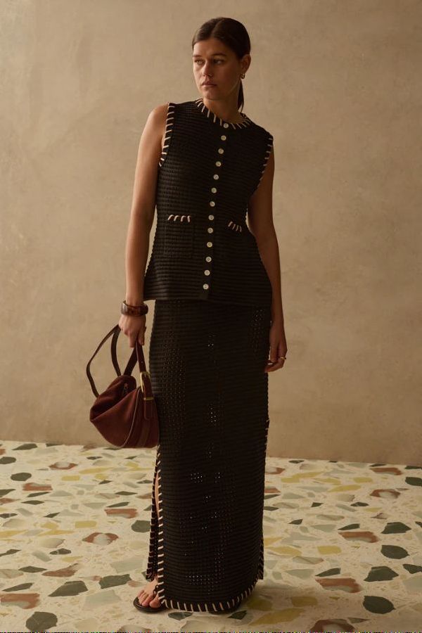 Sancia Thea Knit Vest - Ebony