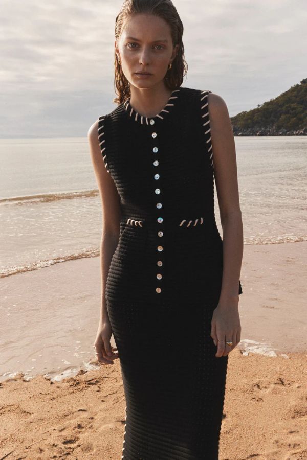 Sancia Thea Knit Vest - Ebony