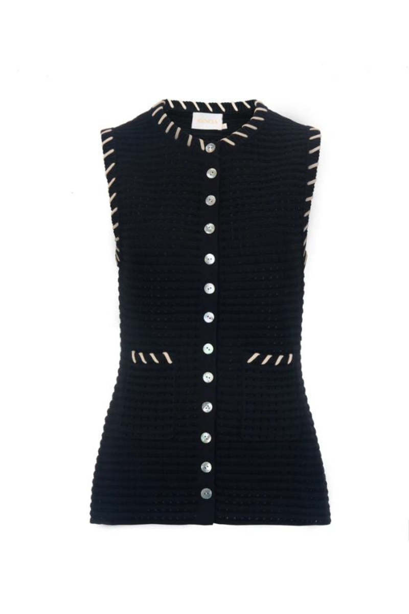 Sancia Thea Knit Vest - Ebony