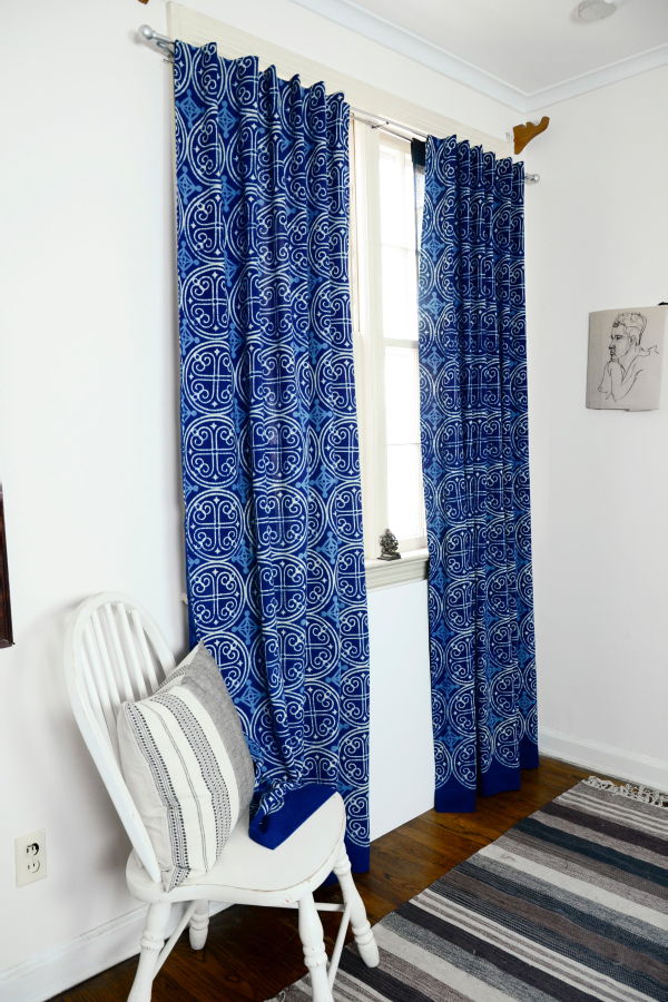 Ichcha Indigo Cotton Curtain - Greece