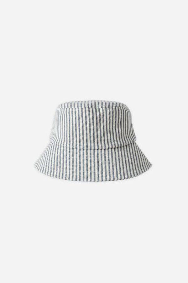 KIDS Rylee + Cru Railroad Stripe Bucket Hat - Natural
