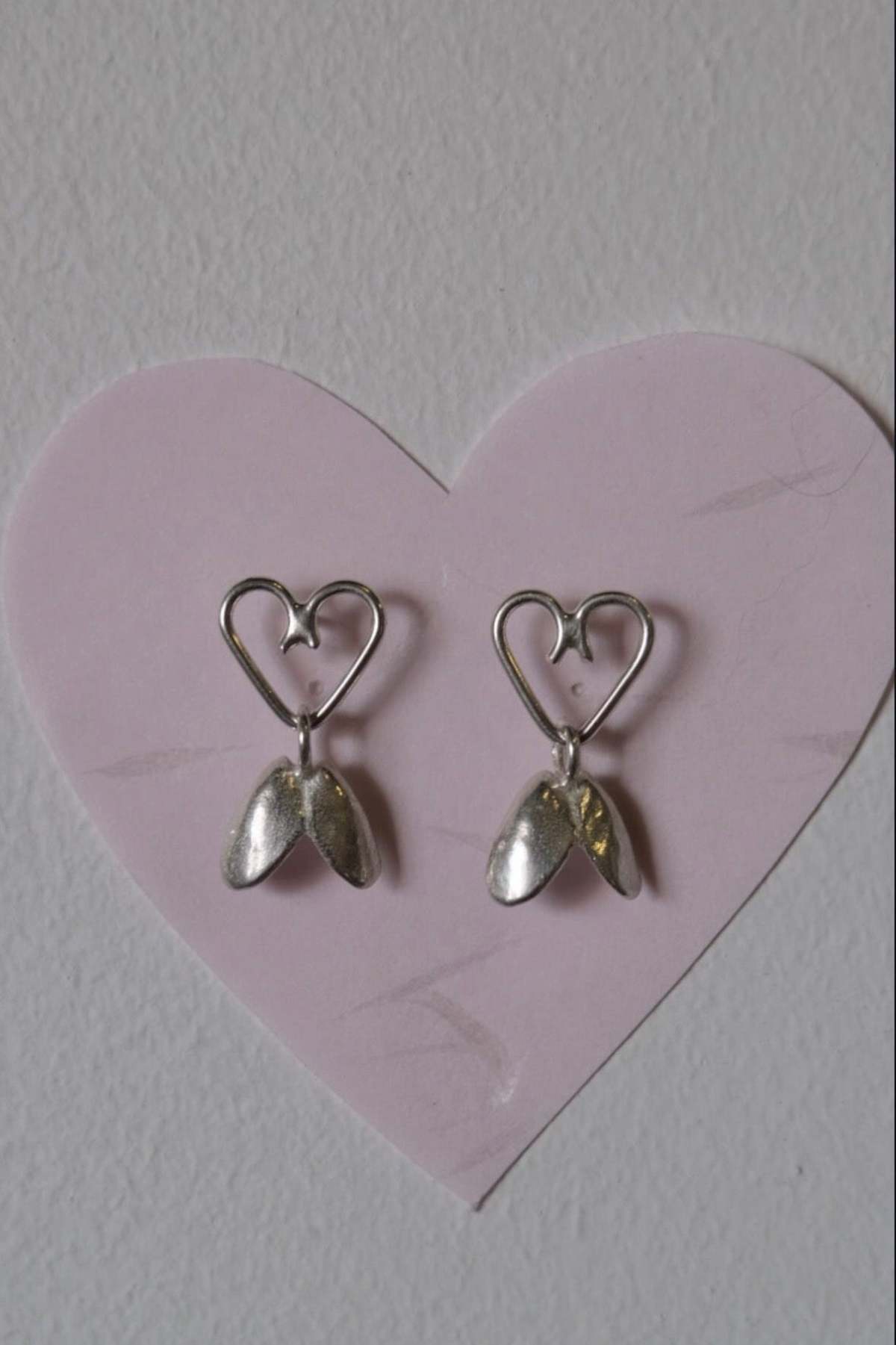 Sarah A. Sears Heart Shell Charm Earrings - Image 1 of 2