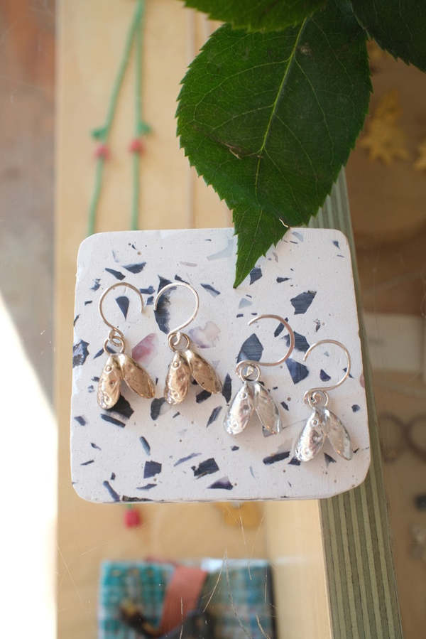 Sarah A. Sears Tulip Mini Mussel Earrings