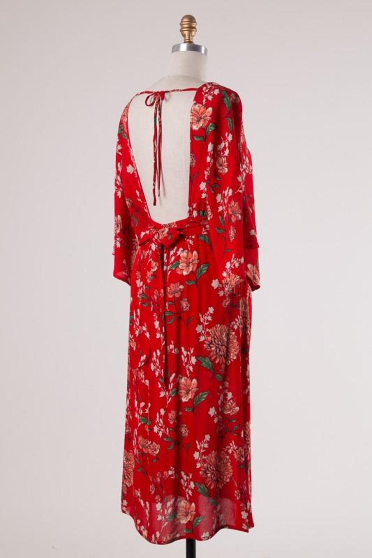 Illa Illa Chinatown Summer Nights Kimono Dress - Red | Garmentory
