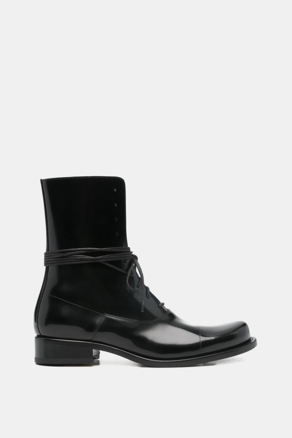 The Row Kai Lace Up Boots - Black