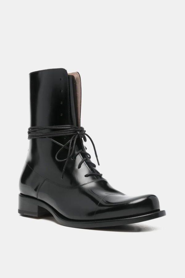 The Row Kai Lace Up Boots - Black