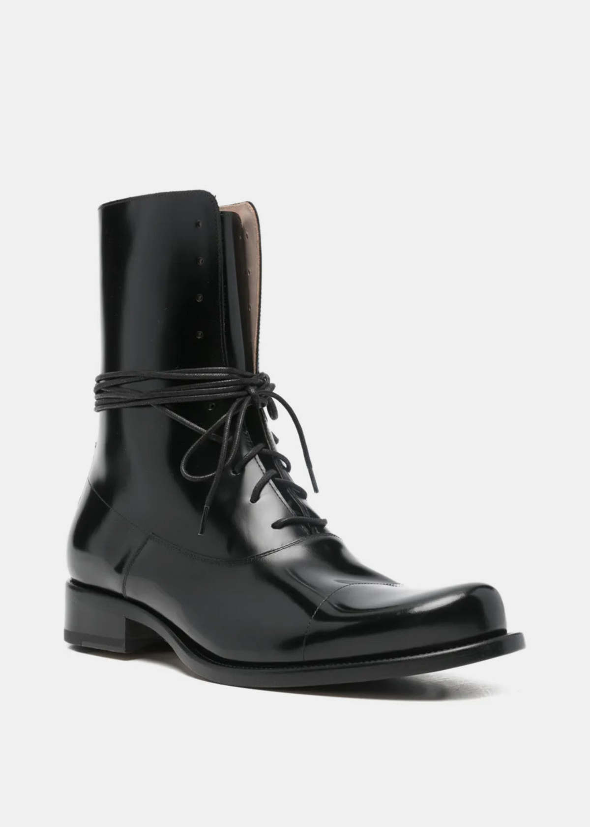 The Row Kai Lace Up Boots - Black - Image 2 of 4