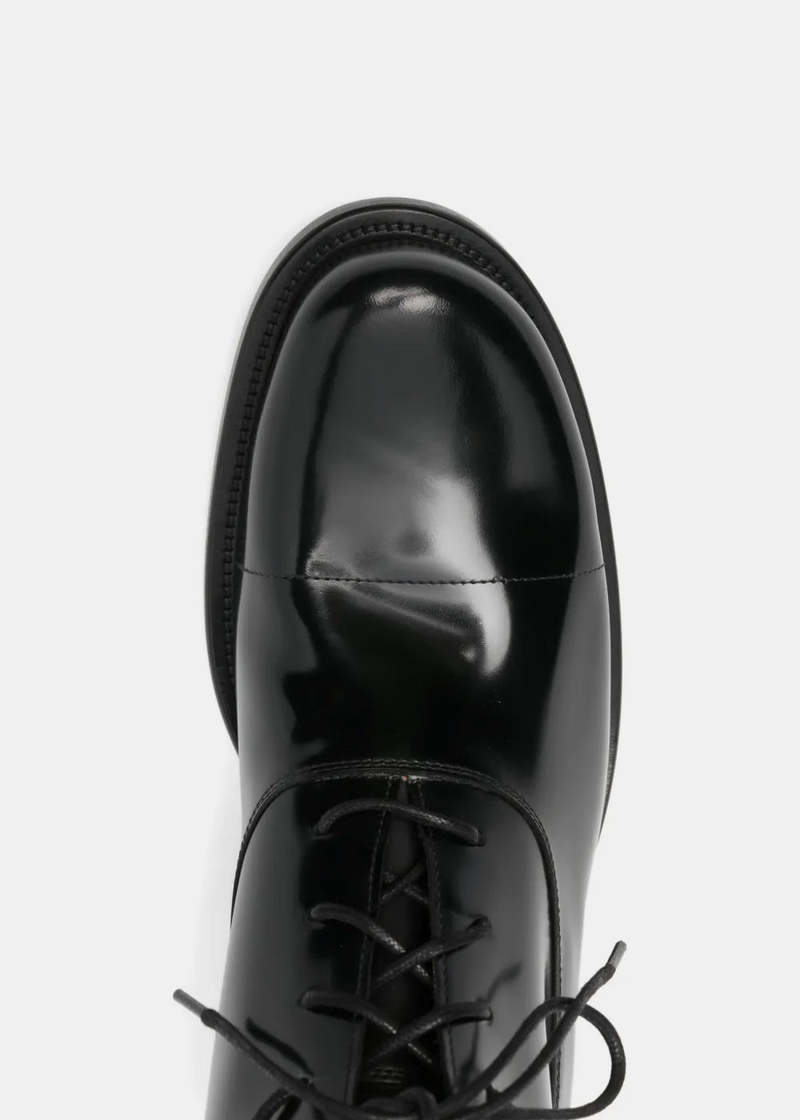 The Row Kai Lace Up Boots - Black