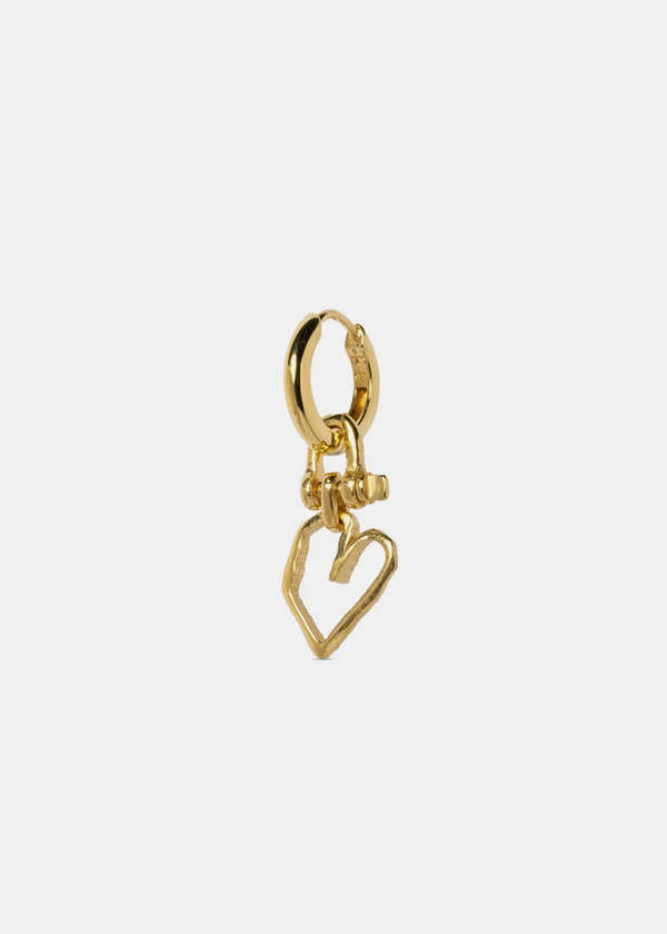 parts of four Gold Jazz's Heart Earring - Gold