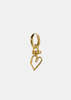 parts of four Gold Jazz's Heart Earring - Gold - Thumbnail 1