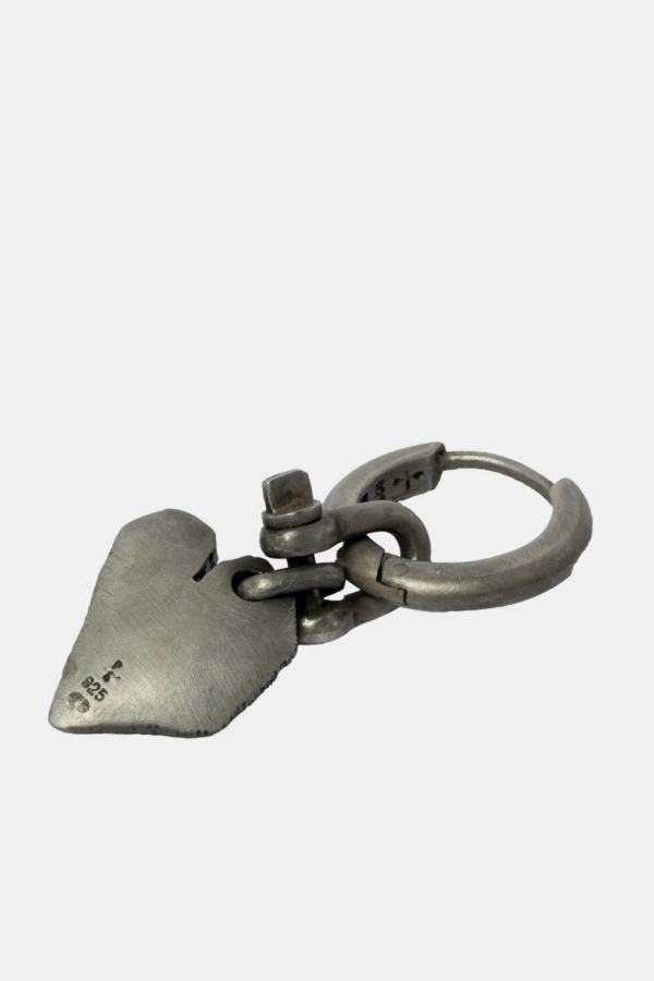 parts of four Jazz's Solid Heart Earring - Silver