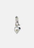 parts of four Jazz's Solid Heart Earring - Silver - Thumbnail 1