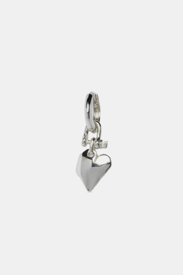 parts of four Jazz's Solid Heart Earring - Silver