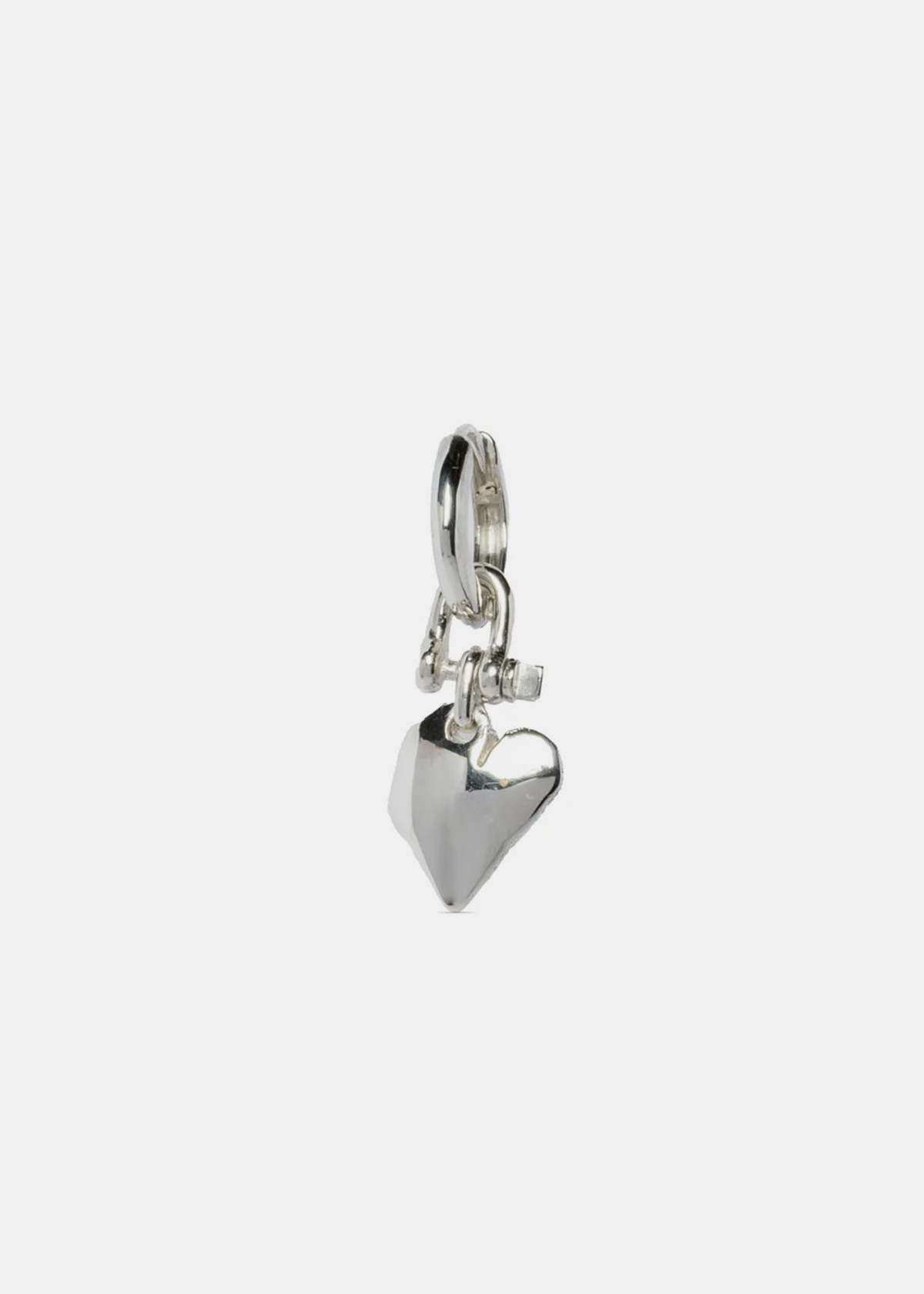 parts of four Jazz's Solid Heart Earring - Silver - Image 1 of 2