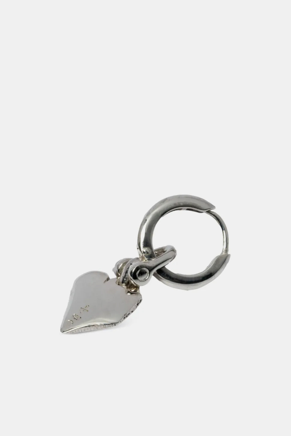 parts of four Jazz's Solid Heart Earring - Silver