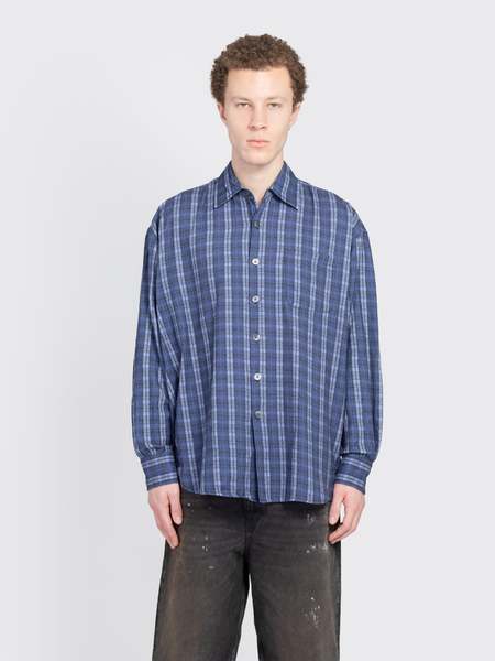 Our Legacy SHAWL ZIP SHIRT - BLACK SILKY WASH | Garmentory