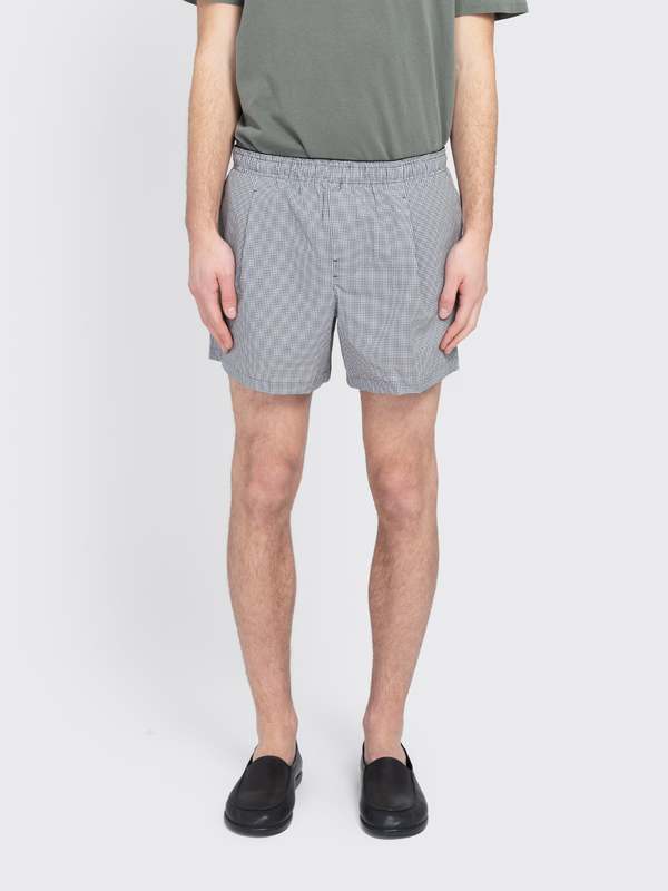 Our Legacy Seersucker Boxer Trunk Shorts - Black