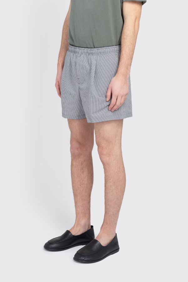 Our Legacy Seersucker Boxer Trunk Shorts - Black