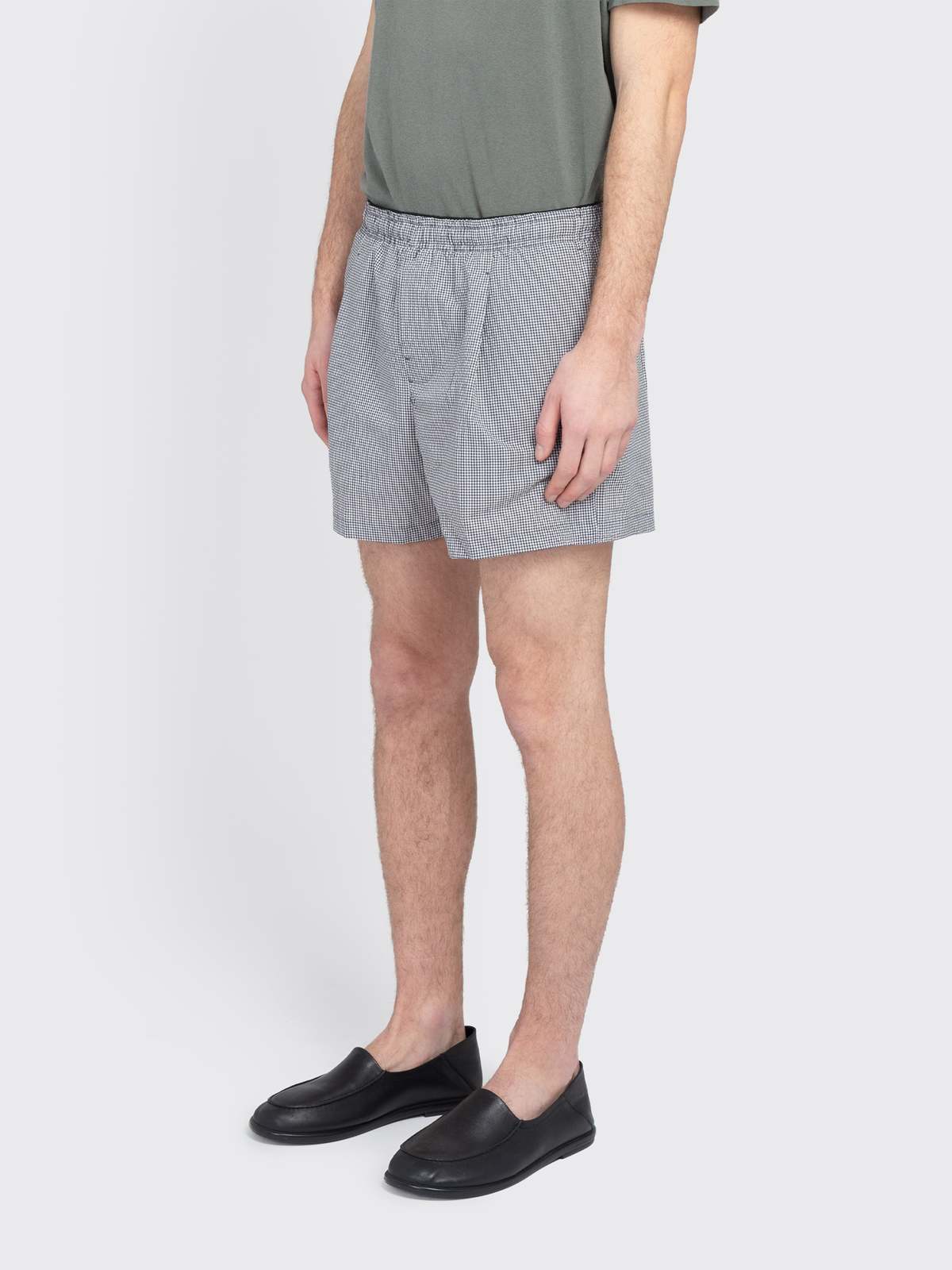 Our Legacy Seersucker Boxer Trunk Shorts - Black - Image 2 of 4