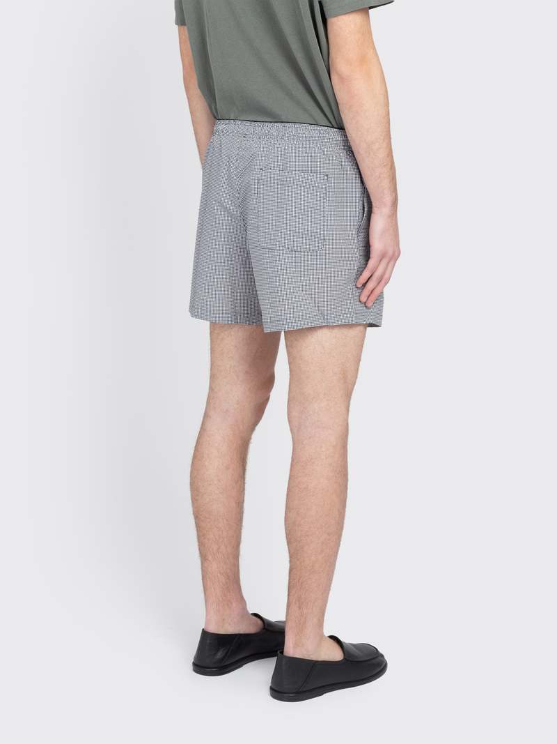 Our Legacy Seersucker Boxer Trunk Shorts - Black