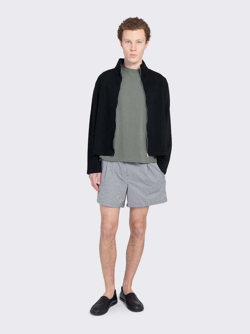 Our Legacy Seersucker Boxer Trunk Shorts - Black