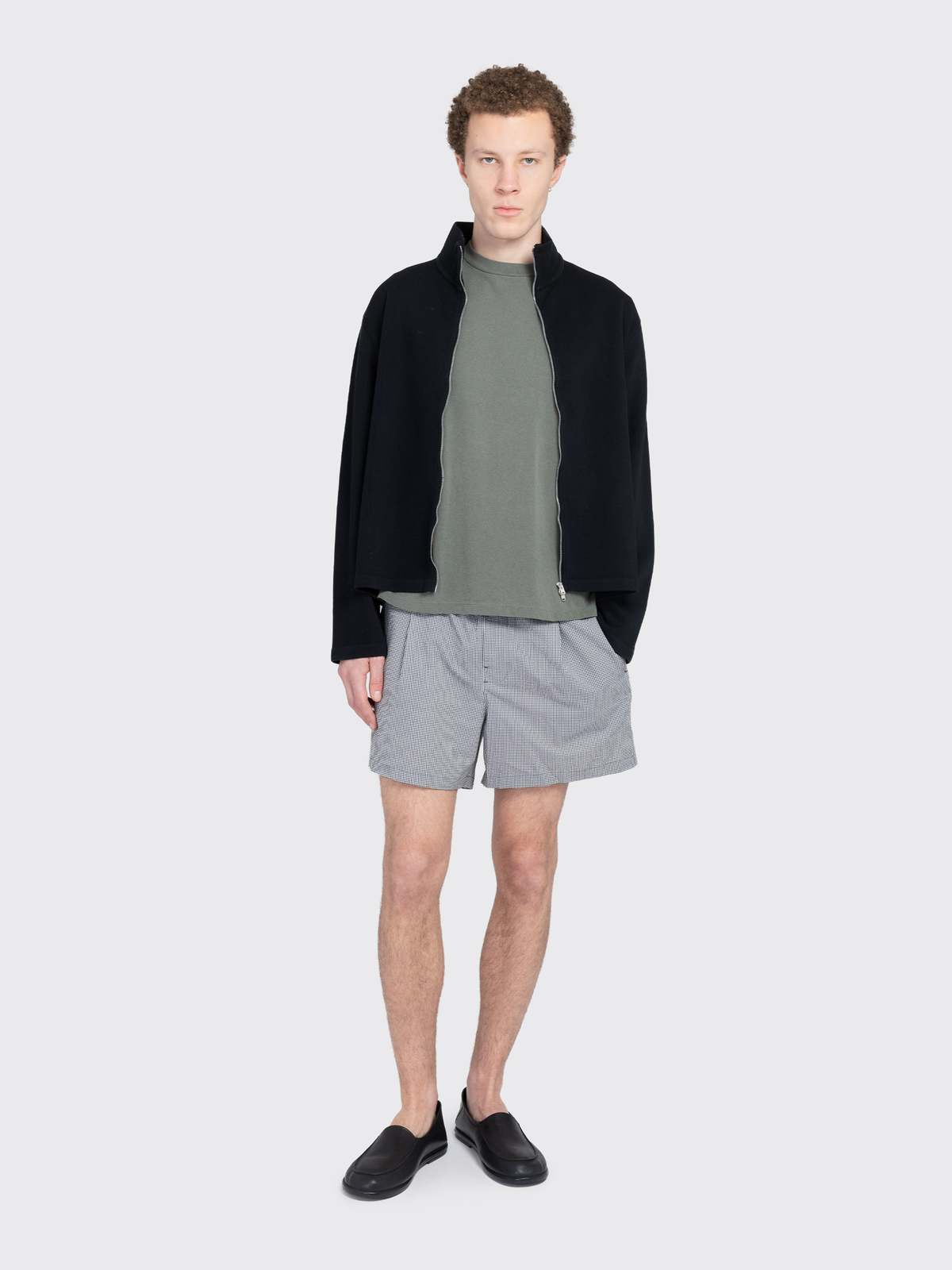 Our Legacy Seersucker Boxer Trunk Shorts - Black - Image 4 of 4