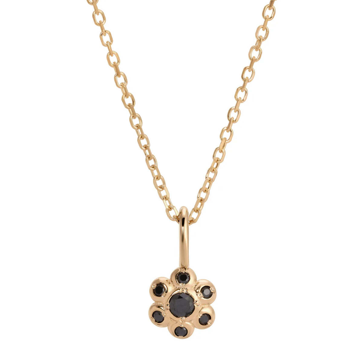 Jennie Kwon Designs Black Diamond Flower Necklace - Image 1 of 2